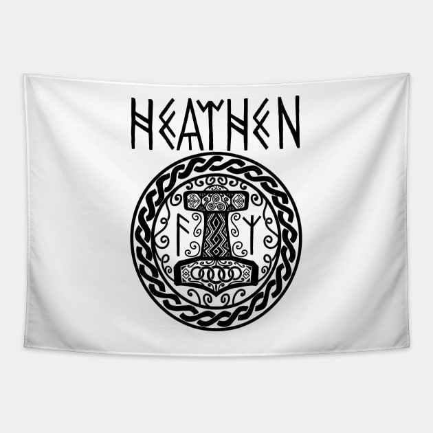 Heathen, Mjolnir Tapestry by NateArtDesign