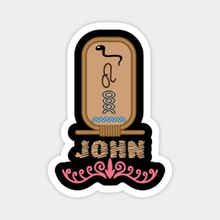 JOHN-American names in hieroglyphic letters-JOHN, name in a Pharaonic Khartouch-Hieroglyphic pharaonic names Magnet