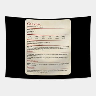 D&D Grandpa Statblock Tapestry