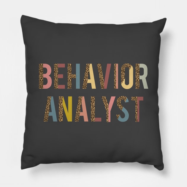 Behavior Analyst apparel or gift for every BA, BCBA or ABA Therapy student. Behavior Analyst appreciation gift Pillow by The Mellow Cats Studio