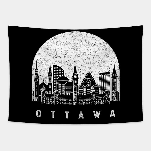 Ottawa Canada Skyline Tapestry by ThyShirtProject - Affiliate