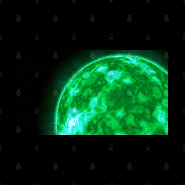 The Sun's Surface Close-Up - Green by The Black Panther