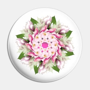 Spring flowers mandala Pin