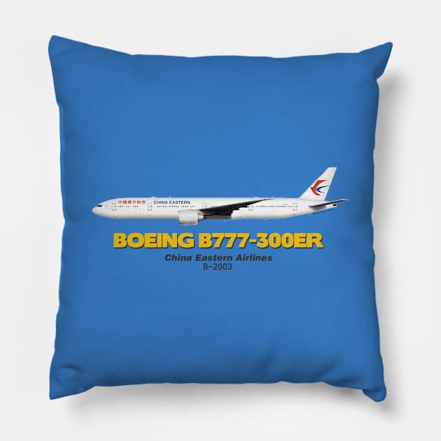 Boeing B777-300ER - China Eastern Airlines Pillow by TheArtofFlying