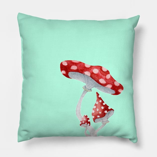 Mushroom Master Fly Agaric Pillow by Mushroom Master