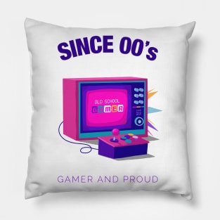 Since 2000s Gamer and Proud - Gamer gift - Retro Videogame Pillow