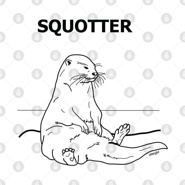 Squotter, Black on White by otterglot