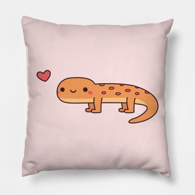 Cute Love Newt Pillow by rustydoodle