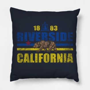 Retro Riverside California 1883 Home Love Pillow