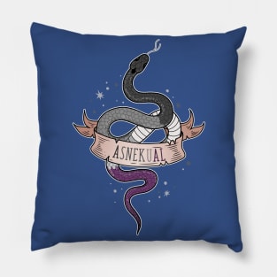 Asexual Snake Asnekual LGBT Pride Flag Pillow