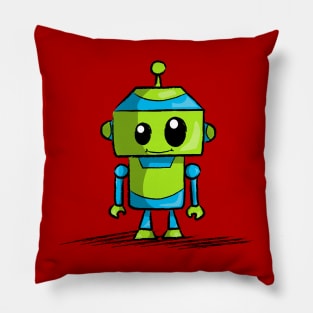 Larry the Electric Blue & Lime Green Robot Pillow