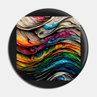 Swirling paint and ink mixed with water Pin