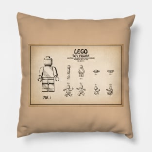 Lego Toy Figurine Patent Drawing - S Pillow