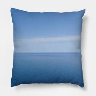 peaceful blue sea Pillow