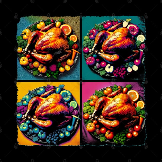 Pop Art Poultry: A Thanksgiving Turkey Extravaganza - Classic Christmas by PawPopArt