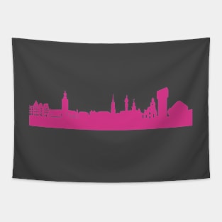 Stockholm skyline pink Tapestry