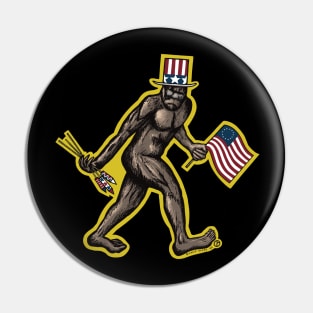 4th of July Bigfoot Pin