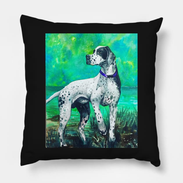 Gundog Pillow by SkyeElizabeth