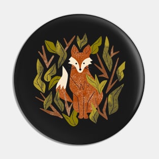 Shy Woodland Fox Pin