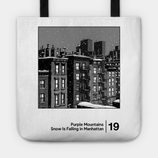 Snow Is Falling in Manhattan - Minimalist Illustration Artwork Tote