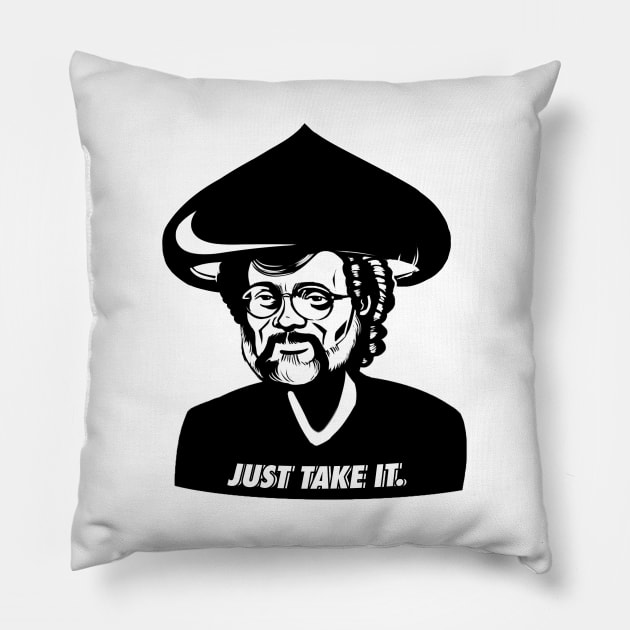 Terence McKenna Pillow by PsilocyBram