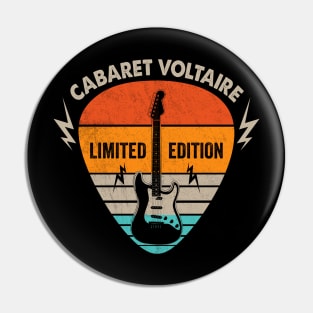 Vintage Cabaret Voltaire Name Guitar Pick Limited Edition Birthday Pin