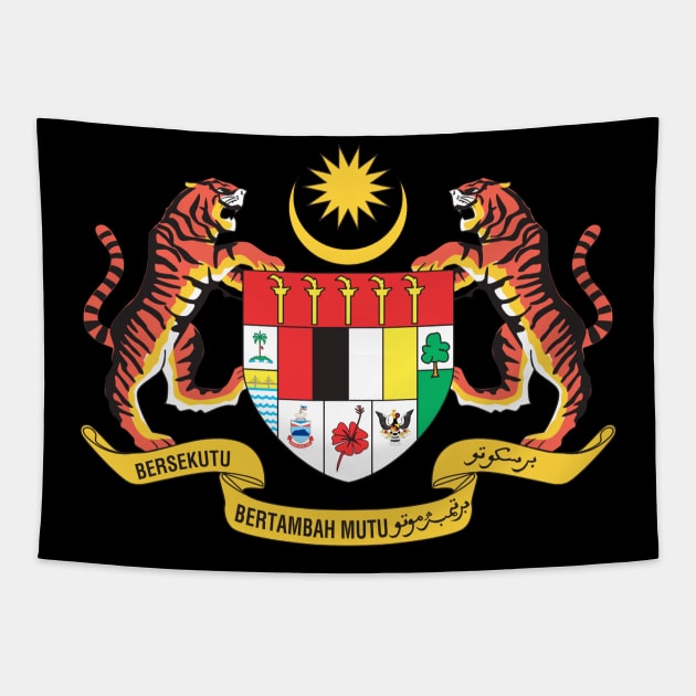 Coat of arms of Malaysia Tapestry by Wickedcartoons