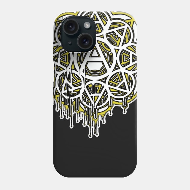 Anarcho Flower Black N' Yellow Phone Case by BlackCollarPolitics