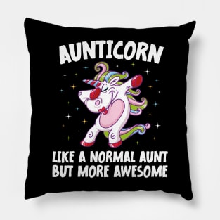 Aunticorn Like A Normal Aunt But More Awesome Dabbing Unicorn Pillow