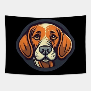 Cartoon beagle dog head Tapestry