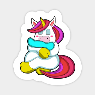 Unicorn at Sleeping with Pillow Magnet