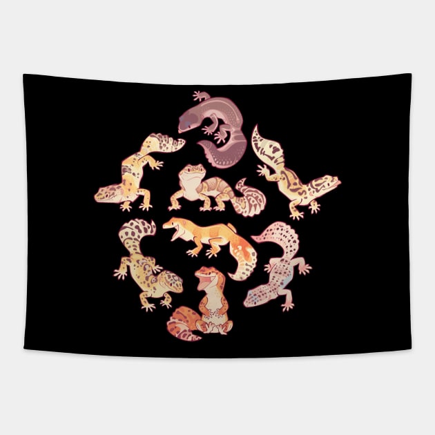 Chub geckos redux no flowers Tapestry by Colordrilos