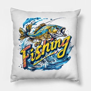 Fishing t-shirt Pillow