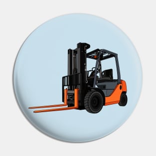 Forklift cartoon illustration Pin