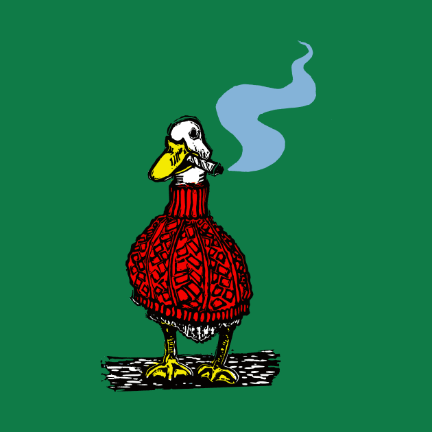 The bejumpered smoking duck by LiquoriceLino