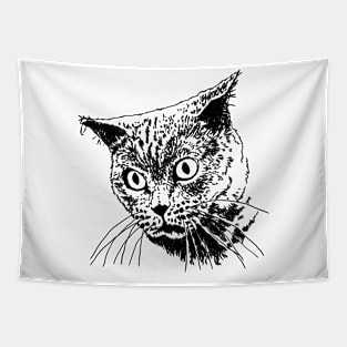 Cat for women funny kitty cat head for girls and boys Tapestry