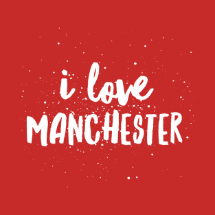 Ladies I Love Manchester Casual Souvenir Womens T-Shirt