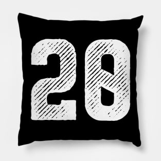 Rough Number 20 Pillow