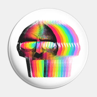 MF DOOM / Retro Rainbow Styled Fan Artwork Design Pin