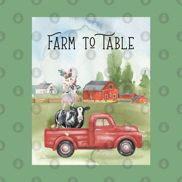 Farm Animal Family A by Jean Plout Designs