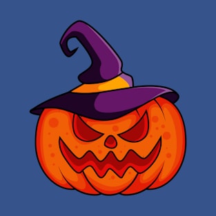 Pumpkin With Witch Hat T-Shirt