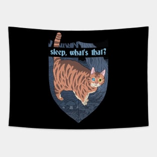 sleep, what's that? orange cat. Tapestry