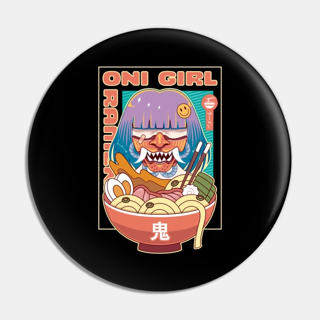 Anime Oni Girl Ramen Pin by Lagelantee