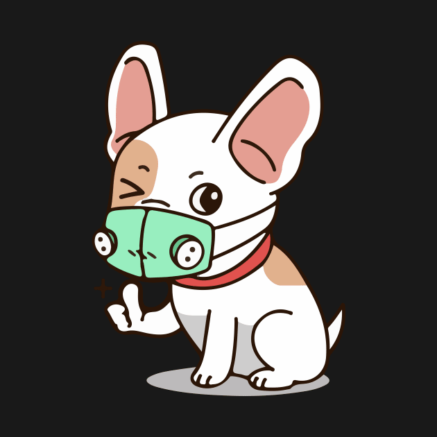 Dog wearing a face mask by Spring Moon