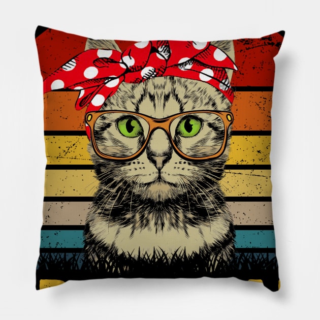 Assuming Im just an old cat lady was your fist mistake tshirt funny gift Pillow by American Woman