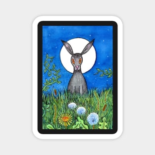 Spring Moon Hare Magnet