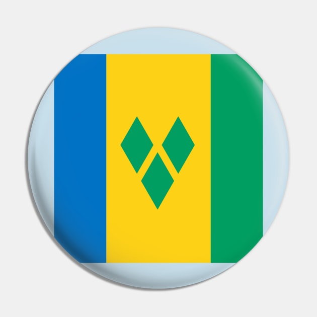 Saint Vincent and the Grenadines flag Pin by flag for all