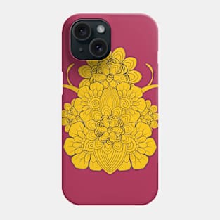 Abstract Doodle Flower Phone Case