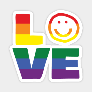 Pride Love Smiley Face Magnet