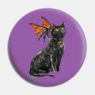 Halloween Dragon Cat Pin